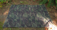 Woodland Camo Groundcloth X Large 6 ft 6" in Rugged 10.1 Waxed Canvas Limited Edition