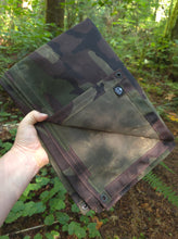 Woodland Camo Groundcloth X Large 6 ft 6" in Rugged 10.1 Waxed Canvas Limited Edition