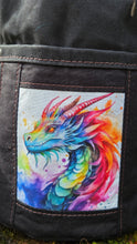 Black Waxed Canvas Bucket Bag – Dragon Vibes, Built for the Wild