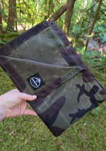 Woodland Camo Groundcloth X Large 6 ft 6" in Rugged 10.1 Waxed Canvas Limited Edition