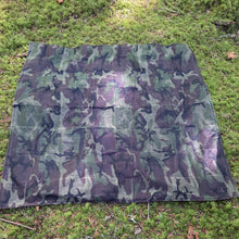 Woodland Camo Groundcloth X Large 6 ft 6" in Rugged 10.1 Waxed Canvas Limited Edition