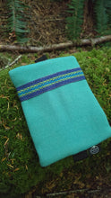 PNWBUSHCRAFT Turqoise Wool Zipper Pouch with Trim