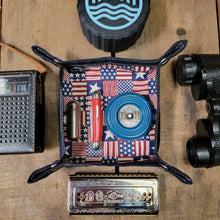 Waxed canvas with cotton lining travel tray