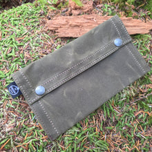 Rugged Waxed Canvas Two-Snap Pouch