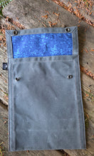 Rugged Waxed Canvas Two Snap Notebook Pouch With Handle Built Bigger for the Trail