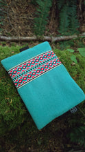 PNWBUSHCRAFT Turqoise Wool Zipper Pouch with Trim