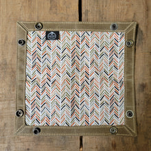 Waxed canvas with cotton lining travel tray