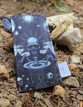 New Tiny Pocketknife Bag Slip in Waxed Canvas *Skulls and Mushrooms