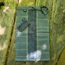 Slate Maple Waxed Canvas Pocketknife Roll Up with Lining and Slip