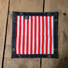 Waxed canvas with vintage sailcloth lining travel tray