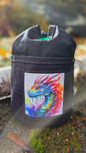 Black Waxed Canvas Bucket Bag – Dragon Vibes, Built for the Wild