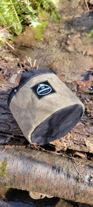 Rugged Waxed Canvas Bucket Bag for Outdoor Cooking & Bushcrafting