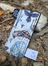 New Tiny Pocketknife Bag Slip in Waxed Canvas *Skulls and Mushrooms