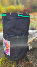 Black Waxed Canvas Bucket Bag – Dragon Vibes, Built for the Wild