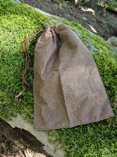 Pochette de Fourrage en Toile, Canvas Bushcraft Bag Pliable, Sac Bushcraft  avec Housse en Cuir avec Cordon de Serrage, Sac à Outils Suspendu à la  Taille pour la cueillette des Fruits