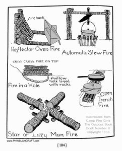 Outdoor Cooking Fire ideas from The Camp Fire Girls Outdoor Book