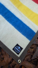 Mid Century JCPenney Wool Camp Blanket Jr. Ground cloth Slate Waxed Canvas