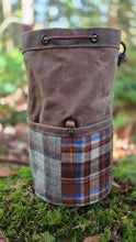 Medium Cedar Bucket Bag | One of a Kind Vintage Patchwork Wool and Leather