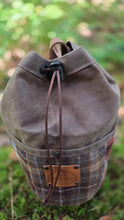 Medium Cedar Bucket Bag | One of a Kind Vintage Patchwork Wool and Leather