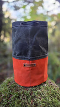 Green and Orange Waxed Canvas Medium Cedar Bucket Bag