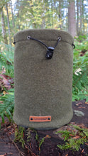 Vintage 1960s Army Wool Cedar Bucket Bags | Matching Set of Two