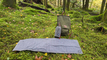 Vintage Wool and Waxed Canvas Bench Cover or Groundcloth