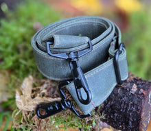 Adjustable Waxed Canvas Shoulder Straps with Swivel Hooks