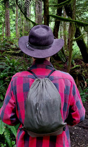 waxed canvas cinch bag PNWBUSHCRAFT