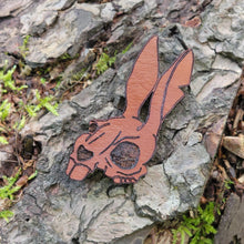 Death Bunny Leather Patch with Hook and Loop