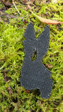 Death Bunny Leather Patch with Hook and Loop