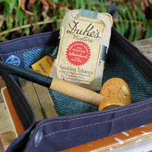 Limited Edition Vintage Wool and Black Waxed Canvas Travel Tray for your Gear or EDC