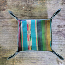 Colorfully Lined Waxed Canvas Travel Tray for your Gear or EDC