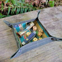 Colorfully Lined Waxed Canvas Travel Tray for your Gear or EDC