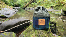 Vintage Blue and Green Plaid Wool and 10.1 oz Green Waxed Canvas Limited Collection Outdoor Gear