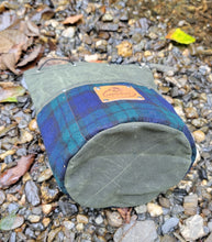 Vintage Blue and Green Plaid Wool and 10.1 oz Green Waxed Canvas Limited Collection Outdoor Gear