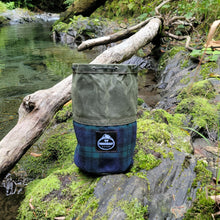 Vintage Blue and Green Plaid Wool and 10.1 oz Green Waxed Canvas Limited Collection Outdoor Gear