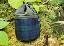 Vintage Blue and Green Plaid Wool and 10.1 oz Green Waxed Canvas Limited Collection Outdoor Gear