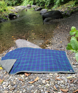 Vintage Blue and Green Plaid Wool and 10.1 oz Green Waxed Canvas Limited Collection Outdoor Gear