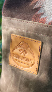 Small Brown Canvas Bucket Bag