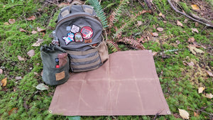 Forest Ground Cloth Waxed Canvas and Cordura for Bushcraft and Camping