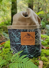 Tan Cedar Bucket Bag with Compass Wrapped Outside Pockets
