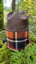 Cedar Bucket Bag with Fall Flannel Outside Pockets