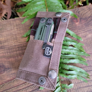 EDC Waxed Canvas Travel Tray for your Gear and EDC 2.0 Flannel Lined