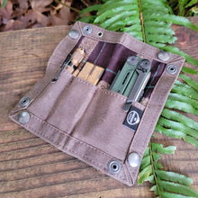 EDC Waxed Canvas Travel Tray for your Gear and EDC 2.0 Flannel Lined