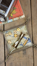 Map Lined Waxed Canvas Travel Tray for your Gear or EDC Small