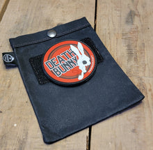 Black Waxed Canvas Ditty Bag with Hook and Loop