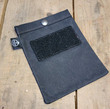 Black Waxed Canvas Ditty Bag with Hook and Loop