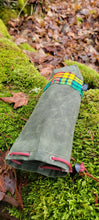 Rugged Green Waxed Canvas Bag with Vintage Trim Perfect for the Holidays