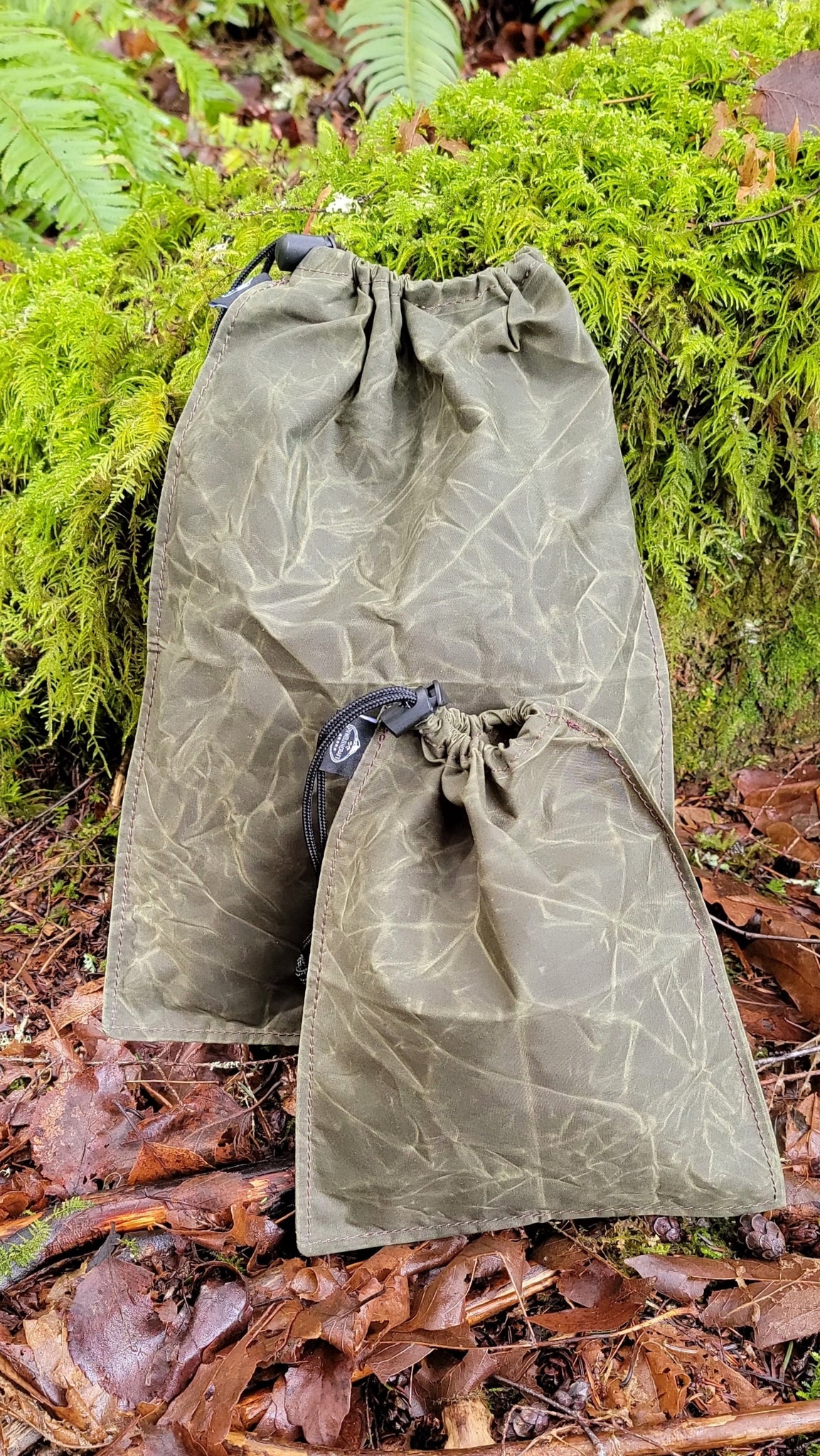 Lightweight Waxed Canvas Food Sack Bag in a Set with Two Sizes