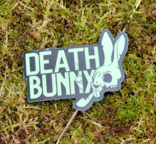 Death Bunny Glow in the Dark Sticker FREE SHIPPING